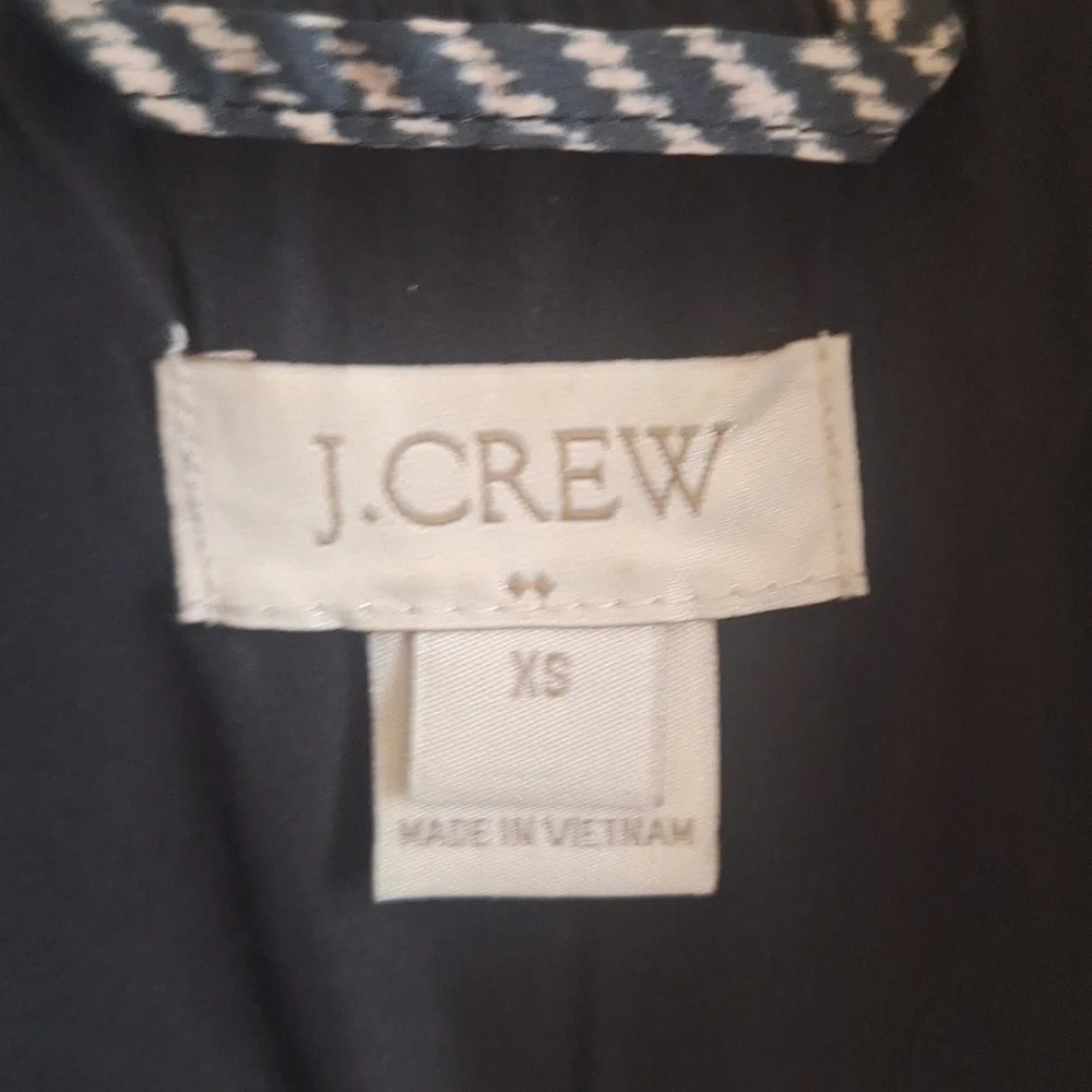 ​J.Crew Excursion Quilted Puffer Vest XS Black White Herringbone 90s Old Money